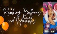 rubbing the balloon and inflatable