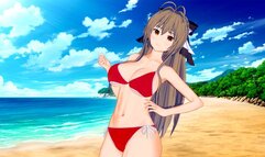 Amagi Brilliant Park: HOT BEACH FUCK WITH BUSTY WAIFU SENTO (3D Hentai)