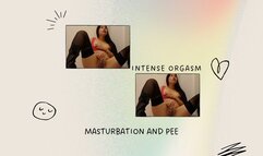 Orgasm intense + pee