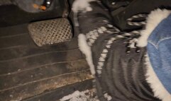 Quick Store Trip in Snow Boots