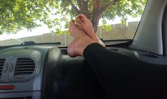Pronounced arches and beautiful soles while riding in my car (1)