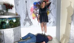 Velvet Dress Trample With Cute Socks & Shoes