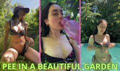 i pee in a garden
