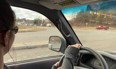 Driving In Black Yoga Pants & Asics