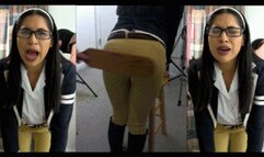 “Queen Bee” schoolgirl eRica gets her ass paddled over her Jodhpurs for being a big brat