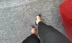 Angelin Pumps car pedals with high heels (1)