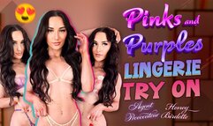 Pink and Purple Lingerie Try On