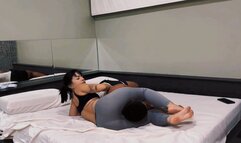 Latina Goddess Scissorholds & Tickles Her Boy Toy