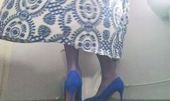 Long Blue Pattern Skirt Reading (mkv)