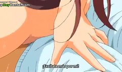 Busty college girl in uniform satisfies her man