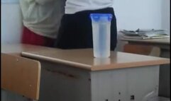 Horny Asian Young Couple In Classroom Quick Sex Spycam