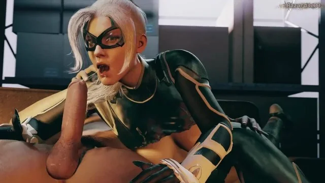 Cat Black Porn - Black Cat (Spider-Man) Compilation Porn Video