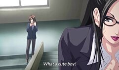 Sexy Teacher Intimidate a Boy at School.