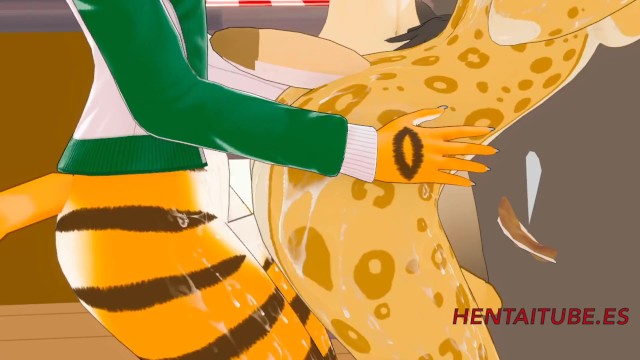 Furry Tiger Hentai - Furry Yiff Futanari Hentai - Tiger Futanari Fucks Leopard Futanari In A  Bakery Porn Video