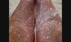 Creamy wrinkled soles from different angles