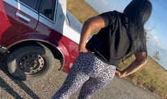 Balbina Pedal pumping and driving the old celebrity