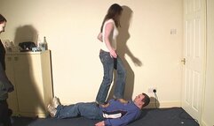 Ariana & Hannah Trample The Slave In Boots