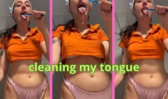 deeply cleaning my tongue