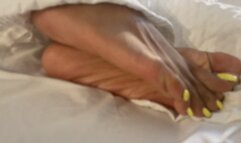 Aunty's HUGE size 12 soles tickled starring Queen size sexy feet