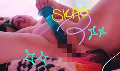 fucking myself with a 7 inch cock and trying not to squirt