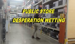 Public Desperation Wetting in a big store