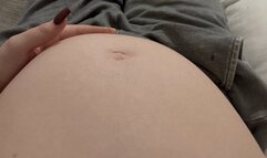 Constant pregnant belly movements