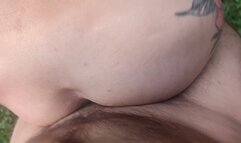 Outdoor car sex in the forest