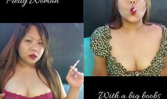 Pretty woman with a big boobs