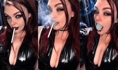 Smoking a Virginia Slim (no audio)