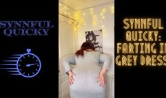 Synnful Quicky: Farting in Grey Dress