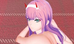 Darling in the Franxx zero two Gets Horny Hentai POV