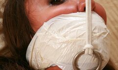 Gorgeous Veronica Tightly & Heavily Bound Up with Parachute Cord, Collared, Hogtied, Then Tethered & Left by an: Un-Welcome House Guest! 2 Scenes in One! RE EDIT 2024