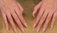 #171 - Natural nails tapping and scratching table