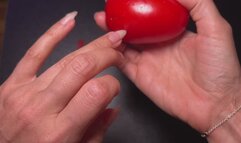Natural nails destroying tomato