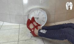 Wall Clock under cute Pumps