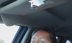 Mandy's exhausted driving and yawning: Yawning, Seatbelt Fetish, Driving- 1080p
