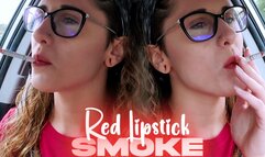 Red Lipstick Candid Car Smoke UHD
