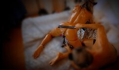 Unusual orgasm control, with the tool to relax muscle after the gym - BDSM Fetish Orgasm Control on a Muscular Tanned Fitgirl