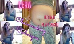 Lera Beautiful Non-Stop Pregnant Smoker