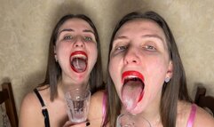 Filling the glasses with the mixture