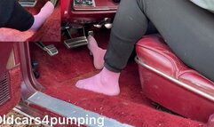 Haven’t cranked up my t-bird in a LONG TIME! In PINK SOCKS!