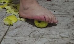 Apple crush barefoot
