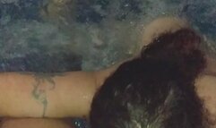 Oral sex in the jacuzzi at the motel
