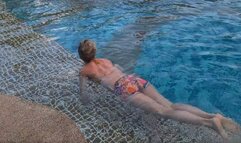 swimming in the pool