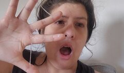 Non-Stop Sneezing Fit with Nose Blowing and Messy Mucus Action – Part 2