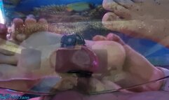 Chastity Cock Trample On The Glass Table HD