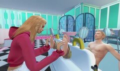 BARBIEWORLD - Turning a Toy into a Ticklish Slave at the Bowling Alley