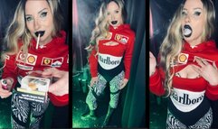 Marlboro Marketing Girl encourage u to smoke with her and to buy many cartons