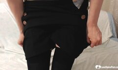 Kinky stepmom in knee socks pleasures herself