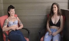 Terra pisses outdoors